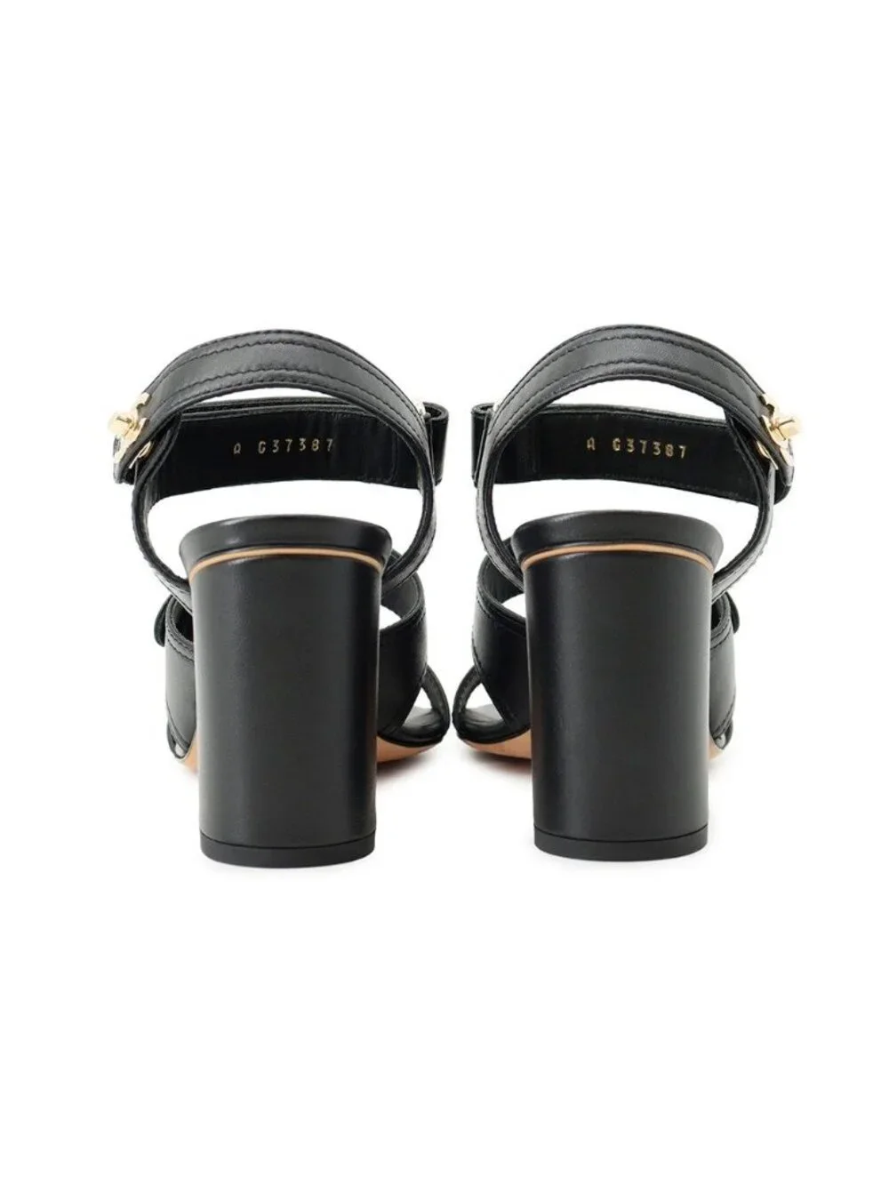 Chanel Sandals CC Logo Turnlock 38c Shoes Black